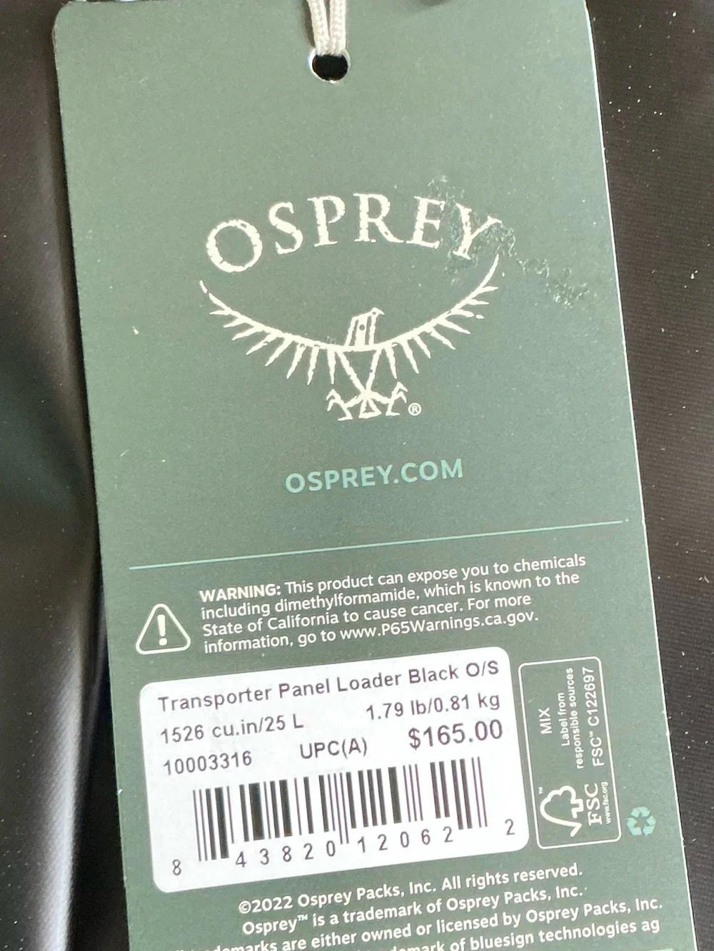 Osprey Backpack Transporter - New with Tags
